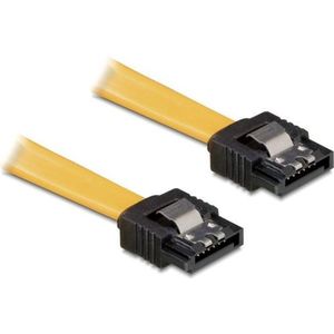 Delock - SATA Kabel 30cm gerade/gerade Metall gelb