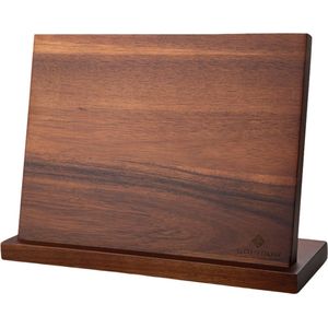 SOPHIOR Messenblok Magnetisch | Acaciahout | Robuust Design | Luxe Messenblok zonder Messen | Magnetische Messenhouder