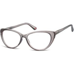 Montana Eyewear MR64F Leesbril Vlindermontuur +1.50 - Glanzend Grijs