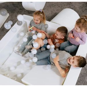 IGLU Soft Play ballenbak met 500 witte ballen - foam play ball pit - stevige ballenbak van kindveilige materialen