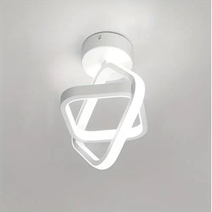LuxiLamps - Moderne Plafondlamp - Vierkant LED - Kroonluchter - Gangpad Lamp - Verlichting - 24 cm - Wit - Plafonniére - 24W