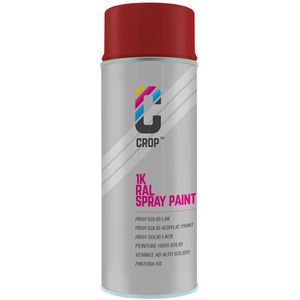 CROP Spuitbus RAL 3001 Signaalrood - Zijdeglans - 400ml - Spuitbus verf Rood - 100% kleurecht - Sneldrogend - Binnen & Buiten - RAL3001