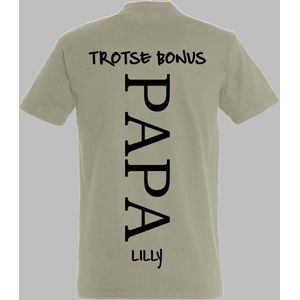 Bonus Papa shirt met kindernaam-namen-Leuk Vaderdag cadeau-Verjaardags cadeau voor Bonus Papa-Maat S