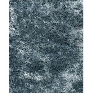 LIGNE PURE Adore – Vloerkleed – Tapijt – handgeweven ��– polyester – modern – hoogpolig - blauw - 140 x 200 cm