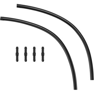 Auto Voorruit Wasmachine Nozzle Washer Pijp 20cm Wasslang Rubber Sprinkler Pijp Compatibel met VW en Honda Zwart - Set van 2