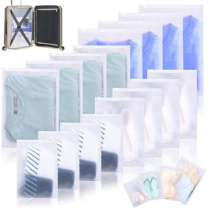 16 stuks reisopbergzakken voor kleding - ruimtebesparende verpakkingszakken - verpakkingskubussen - reisorganisatoren met waszak - compressietassen - bespaar ruimte in uw bagage Koffer Organizer