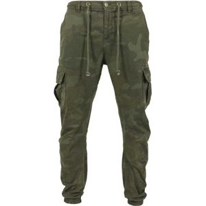 Urban Classics - Camo Cargo Heren joggingbroek - XL - Groen