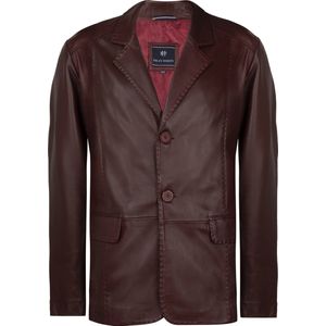 Felix Hardy Leren Jas Heren Bordeaux - S