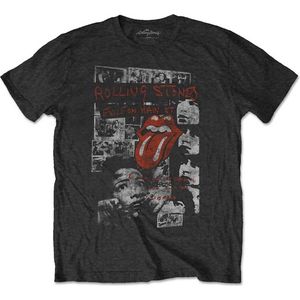 The Rolling Stones - Elite Faded Heren T-shirt - L - Zwart