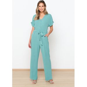 LolaLiza Jumpsuit met striklint - Light Green - Maat 40