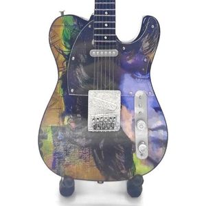 Mini Gitaar Jim Morrison Doors color 25cm Miniature- Guitar-Mini -Guitar- Collectables-decoratie -gitaar-Gift--Kado- miniatuur- instrument-Cadeau-verjaardag