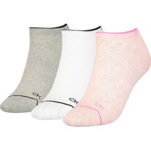 Calvin Klein Sneaker Athleisure (3-pack) - dames enkelsokken - roze melange combi - Maat: ONE SIZE