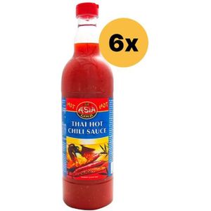 Thai Hot Chili Saus 700ml - Doos 6 stuks