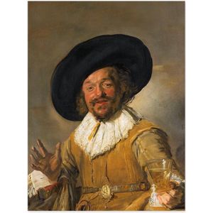 Graphic Message - Print op Dibond - Aluminium - De Vrolijke Lachende Drinker - Frans Hals - 75x100