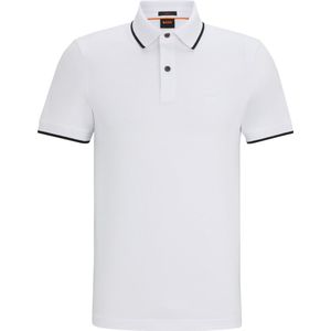 BOSS Orange Polo korte mouw Wit Passertip 10256683 01 50507699/100