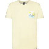 Petrol Industries - Heren Backprint T-shirt Tropicale - Geel - Maat XL