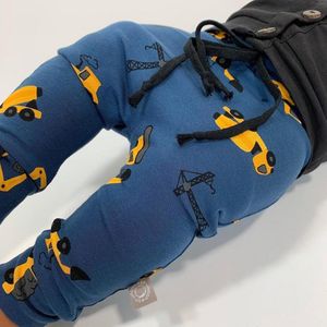 tinymoon Jongens Broek – model drop crotch – Tiny Builders – Blauw – Maat 62/68