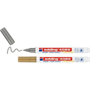 edding 4-4085 krijtmarker blister - goud/zilver - 2 stuks - 1-2mm