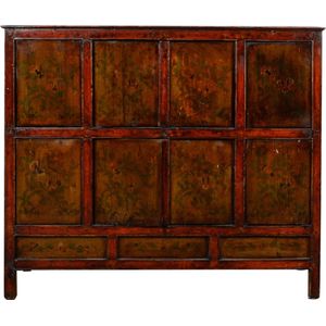 Fine Asianliving Antieke Tibetaanse Chinese kast Handbeschilderd W120xD45xH114cm Chinese Meubels Oosterse Kast