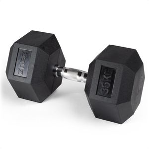 ZEUZ Hexa Dumbbell 1 Stuk 35 KG – Hexagon Gewichten – Krachttraining Dumbell geschikt voor CrossFit & Fitness