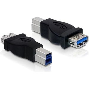 Delock - USB 3.0 A - B Verloopstekker - Zwart