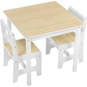 Tafels en stoelen voor kinderen kindertafel met 2 stoelen -Wit