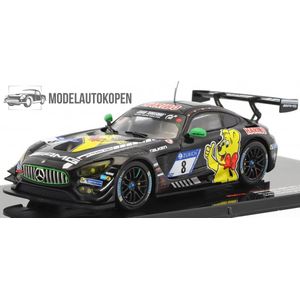 Mercedes-Benz AMG GT3 #8 (Zwart) 1/43 IXO Models - Modelauto - Schaalmodel - Model auto - Miniatuurautos - Miniatuur auto