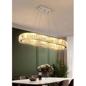 Ring Kroonluchter - Crystal Led Lamp - Woonkamerlamp - Moderne lamp - Hanglamp - Plafondlamp - Plafoniere - 70cm