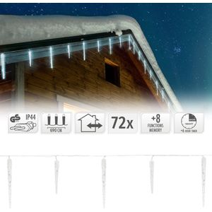 S.I.A. Kerstverlichting IJspegels 6,9M 72 LEDs IP44 + Timer