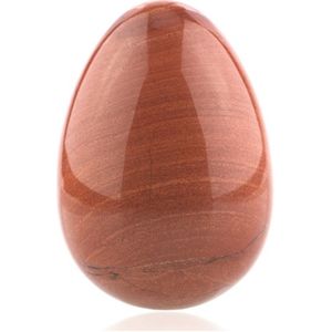 Ruben Robijn edelsteen yoni ei - Jaspis yoni ei - Kristal yoni ei - 43x30 mm