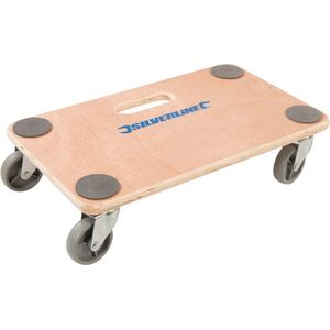 Silverline Houten Platform Trolley - 30 x 50 cm - Maximaal 150 kilo