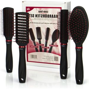 4-delige haarborstelset - voor veelzijdige styling - 4 stuks