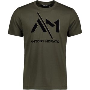 Antony Morato T-shirt T Shirt Regular Fit Mmks02453 Fa100240 4075 Dark Army Mannen Maat - XL