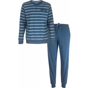 Paul Hopkins - Heren Pyjama - 100% Katoen - Jeans Blauw - Maat L