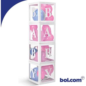 Babyshower Versiering Dozen|Gender Reveal Pakket|Geboorte Decoratie Jongen en Meisje |Incl. 24 Blauw en Roze Ballonnen