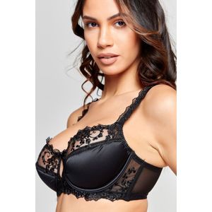 Giselle Dames Lingerie Niet-voorgevormde beugel BH (120-020) - Maat 80C - ZWART