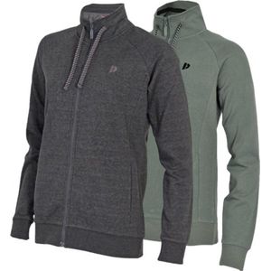 2-Pack Donnay - Vest met opstaande kraag (Amber) - Sporttrui - Dames - Charcoal-marl/Jungle green (597) - maat XXL