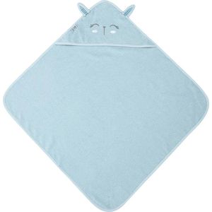 LCW HOME Handdoek met capuchon - Omslagdoek - Badstof Badcape met geborduurde details voor babyjongen 75x75 cm