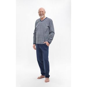 Martel | Roman | heren pyjama | blauw - grijs | 100% katoen | gemaakt in Europa XL | M