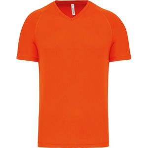 PROACT® Heren-sport-t-shirt V-hals PA476 - Fluorescent Orange - XXL