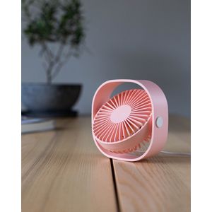 Mini Fan - Roze - Bureau ventilator - 3 Standen - Stille Ventilator - Compact - Ventilator Tafelventilator Roze - Stille Mini Usb Fan - Bed Ventilator - Luchtkoeler - Klein, Stil en Geruisloos - 360º Draaibaar - Kantoor - Reizen