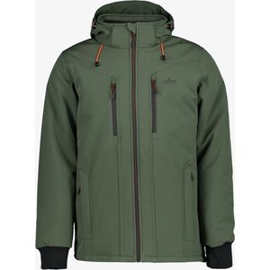 Kjelvik gewatteerde heren softshell jas groen - Maat 3XL - Met capuchon - Ritssluiting