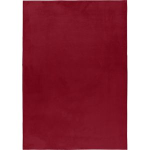 Pochon - Tapijt Pouffy - Rood - 150x80x2 - Vloerkleed - Hoogpolige Vloerkleed - Rechthoekige Tapijt - Rechthoekige Vloerkleed