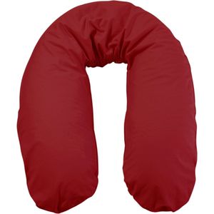 Form Fix XL Voedingskussenhoes - Body Pillow Kussensloop - Zwangerschapskussen hoes - Zijslaapkussen hoes - 100% Katoen Hoes - Rood