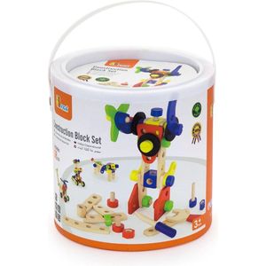 Viga Toys Constructiebouwset Hout 68-delig Multicolor