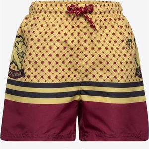 Harry Potter - zwembroek - zwemboxer / boardshort / zwemshort - geel/wijnrood - maat 122/128