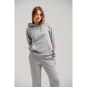 Basic Hoodie Sweat - Dames Hoodie Dames Capuchon - Lichtgrijs Gemêleerd