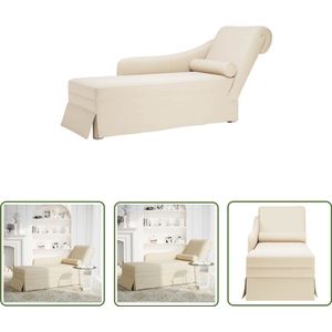 vidaXL Draaihoek Sleutel - Dynamische Sleutel - Chaise longue met bolster en rechterarmleuning linnen - Gereedschapset - Mechanica - Handgereedschap