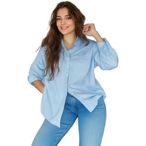 Trendyol Zwart Boyfriend Geweven Overhemd Tbbs22Go0323