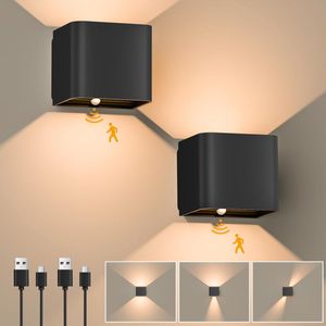 Oplaadbare wandlamp - Wandlamp Binnen - USB Oplaadbaar - Wandlamp Binnen Woonkamer - Slaapkamer - Draadloos - Wandlamp op Batterijen - Trapverlichting - Wandlamp Oplaadbaar - Afstandsbediening -